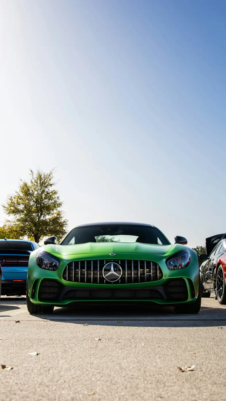 green mercedes car wallpaper