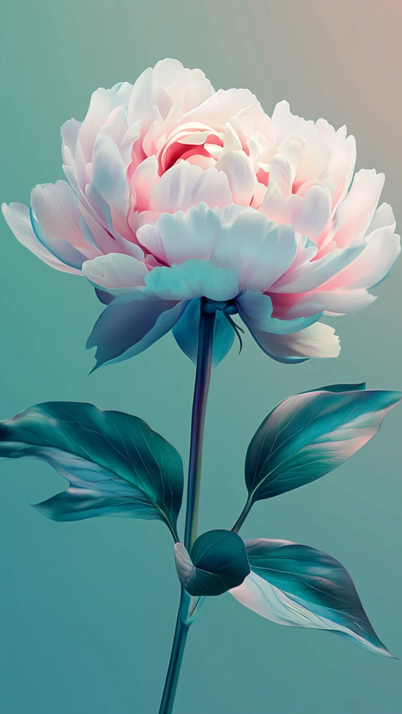 green place peony rose wallpaper