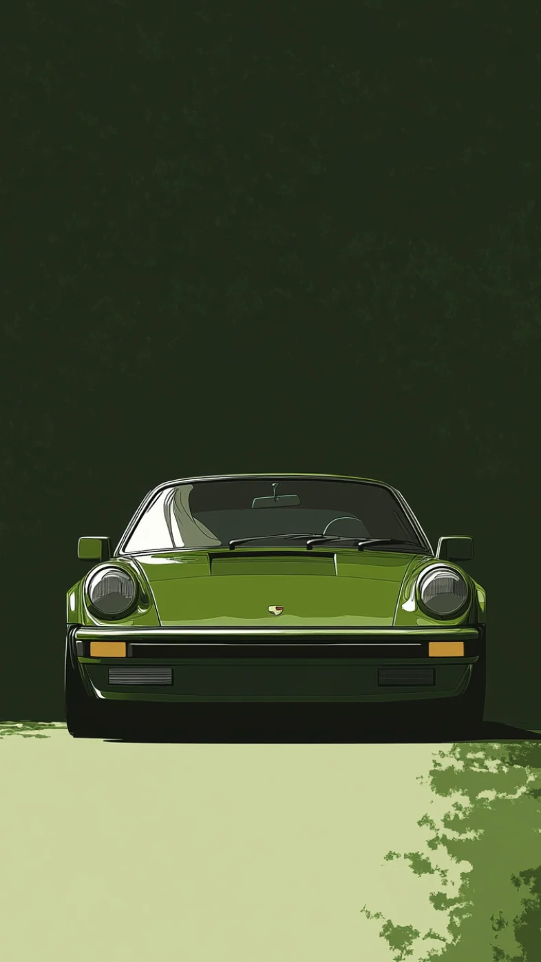 green porsche 911 car wallpaper