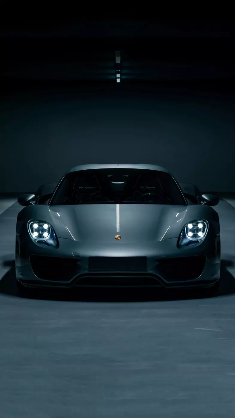 grey porsche 918 wallpaper