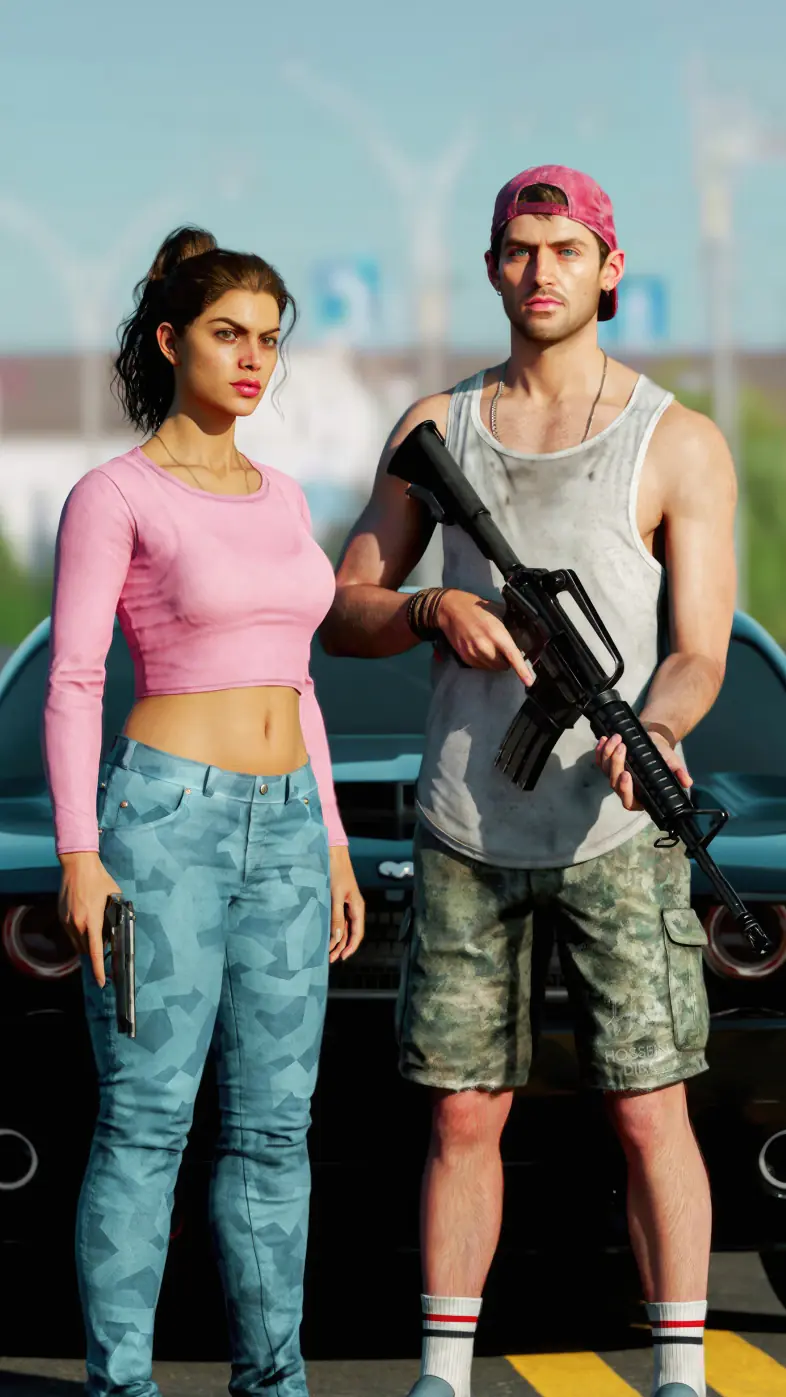 gta 6 jason and lucia game wallpaper