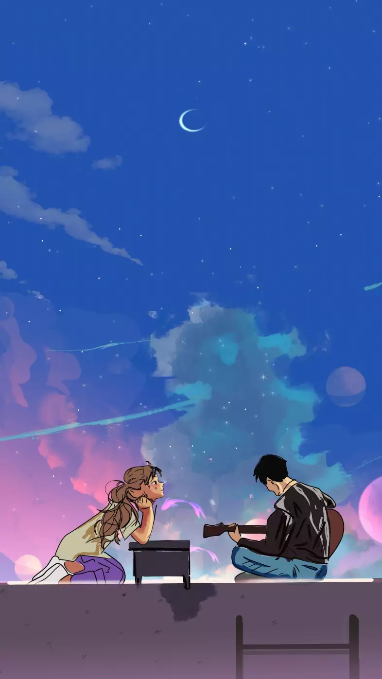 guitar boy and the girl heartfelt wallpaper