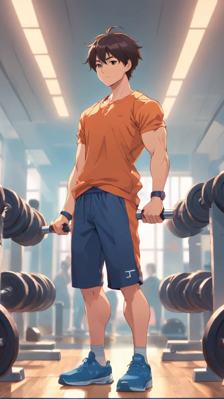 gym anime boy wallpaper