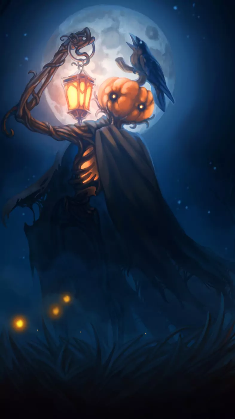 halloween digital art wallpaper