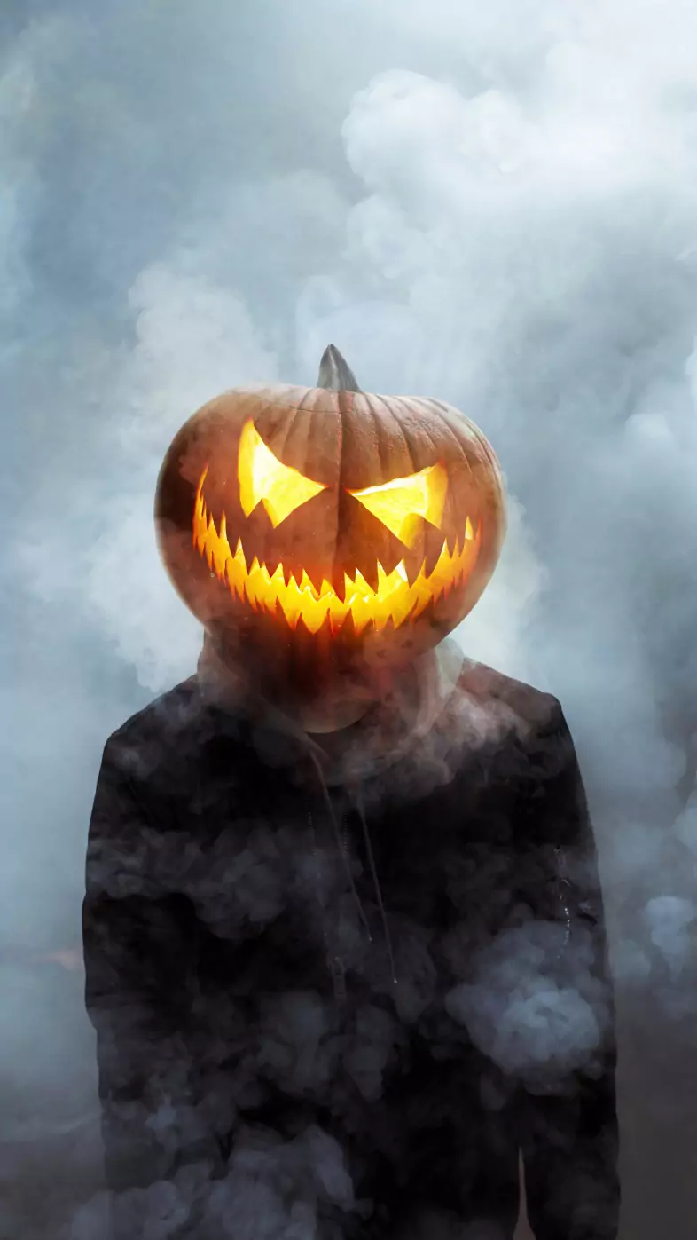 halloween glowing face wallpaper