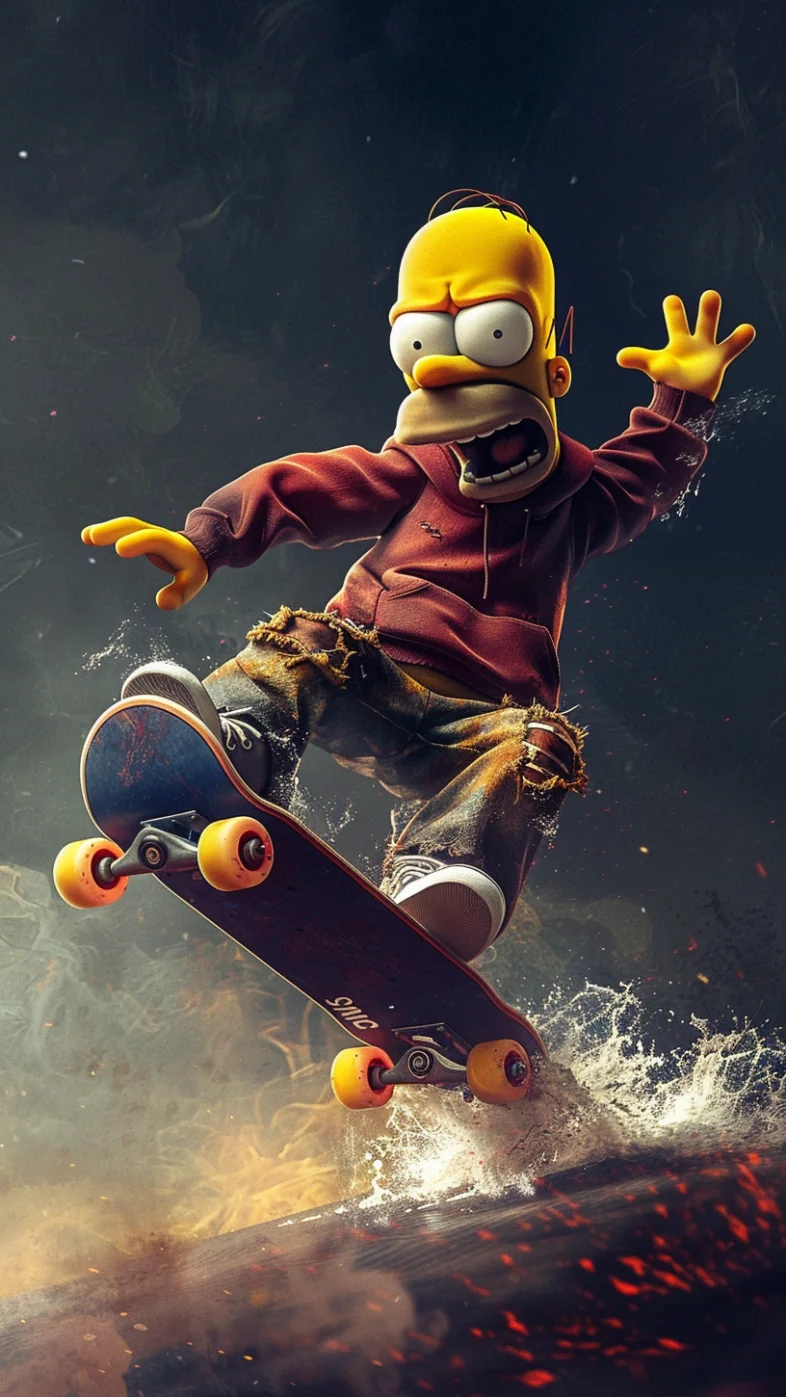 homer simpson cartoon wallpaper