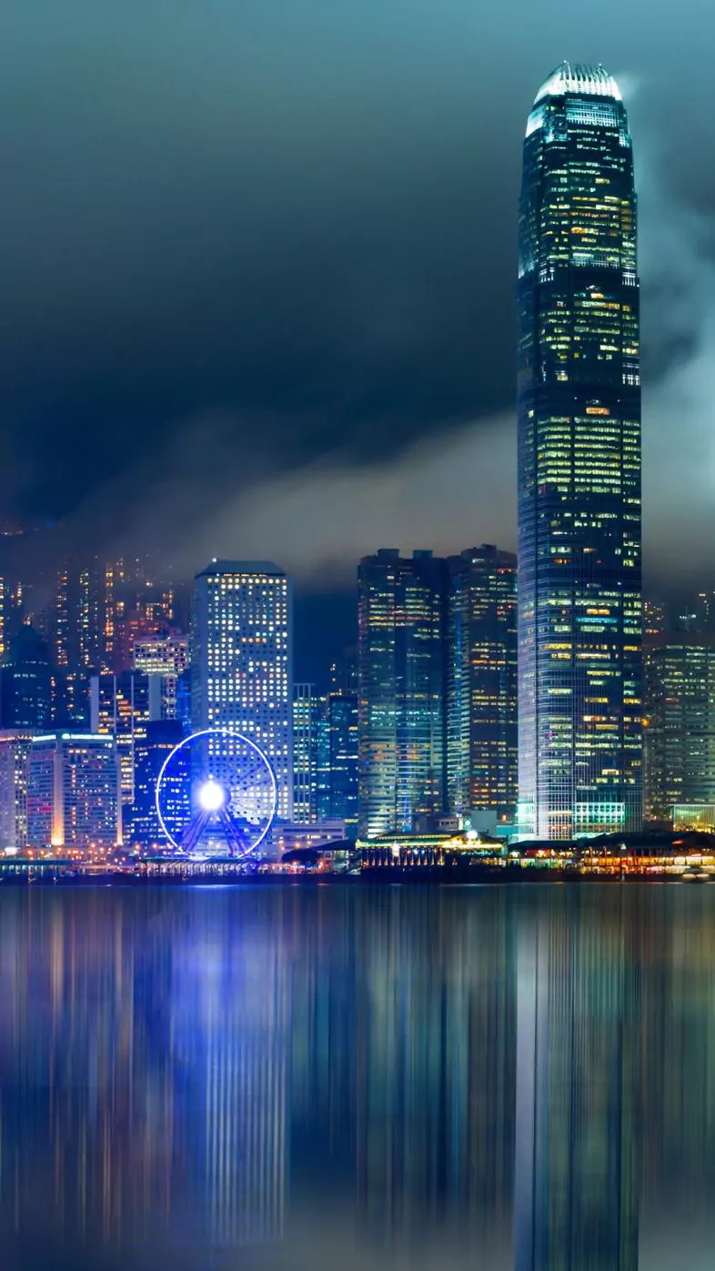 hong kong city skyline wallpaper