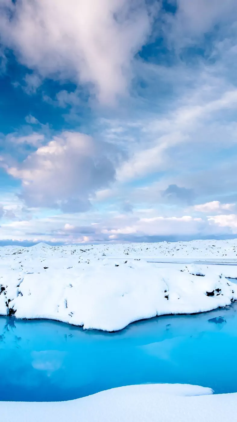iceland snow water pic wallpaper