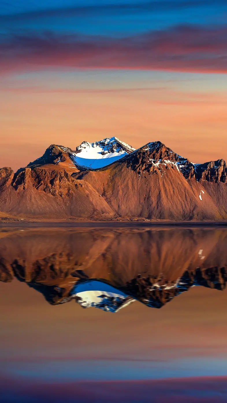 icelandic mirror mountain wallpaper