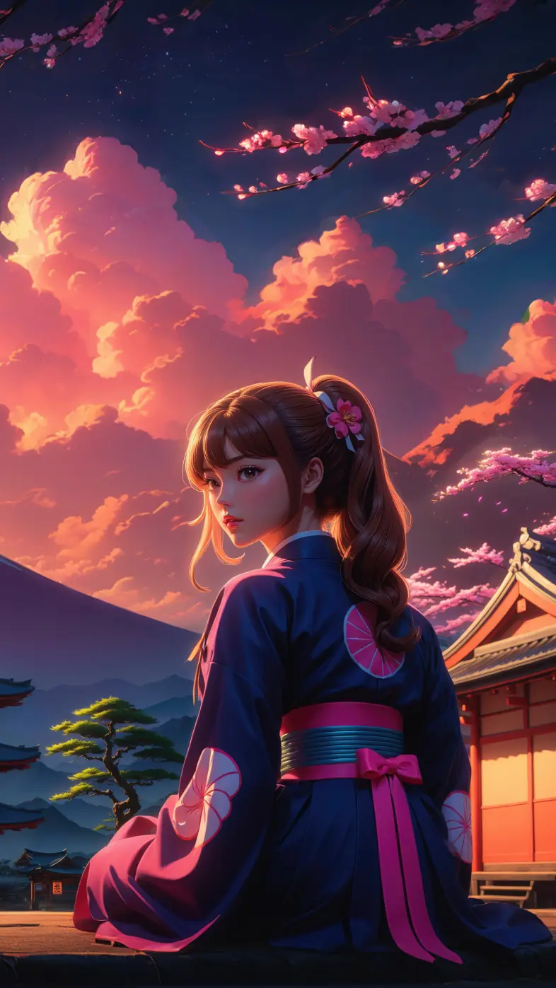 japan vibe anime girl wallpaper