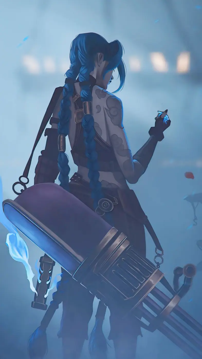 jinx arcane league of legends game wallpaper