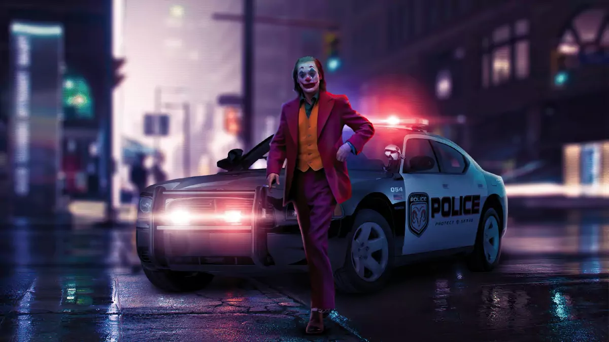 joker police car wallpaper