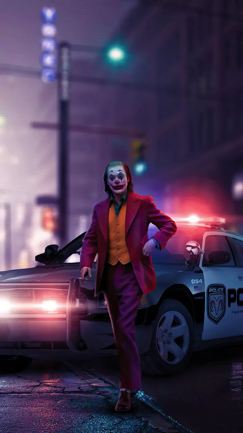 joker police car wallpaper