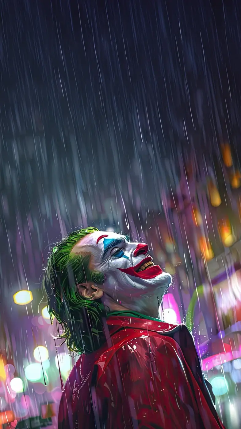 joker rain wallpaper