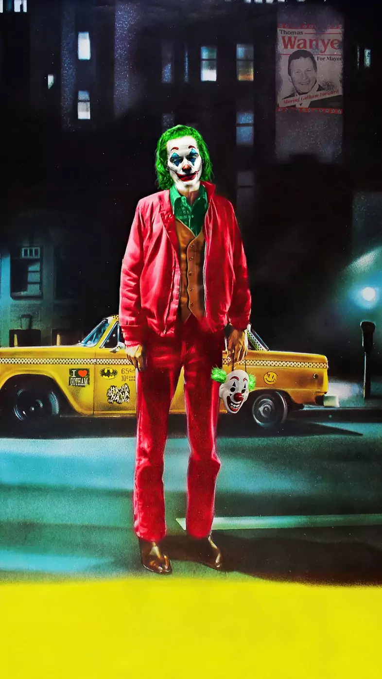 joker taxi driver wallpaper