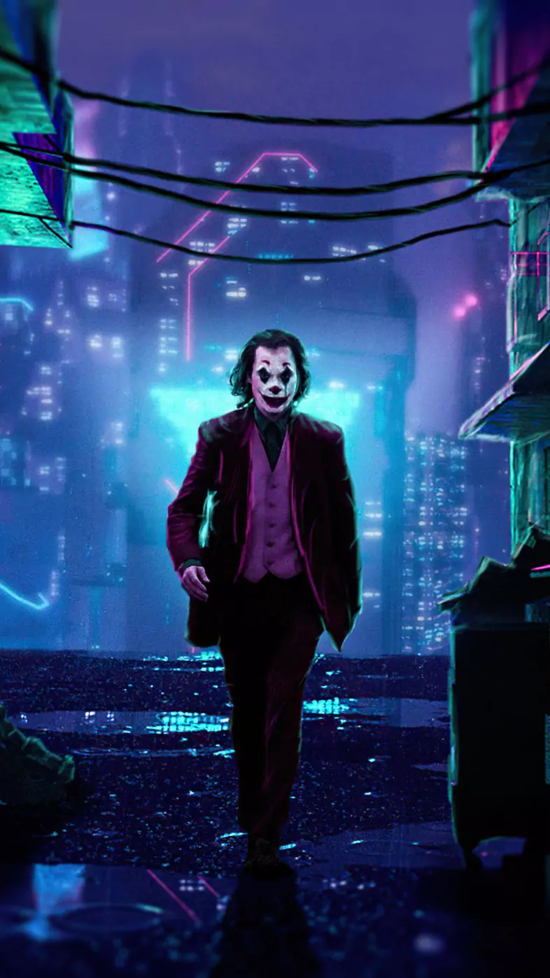 joker x cyberpunk wallpaper