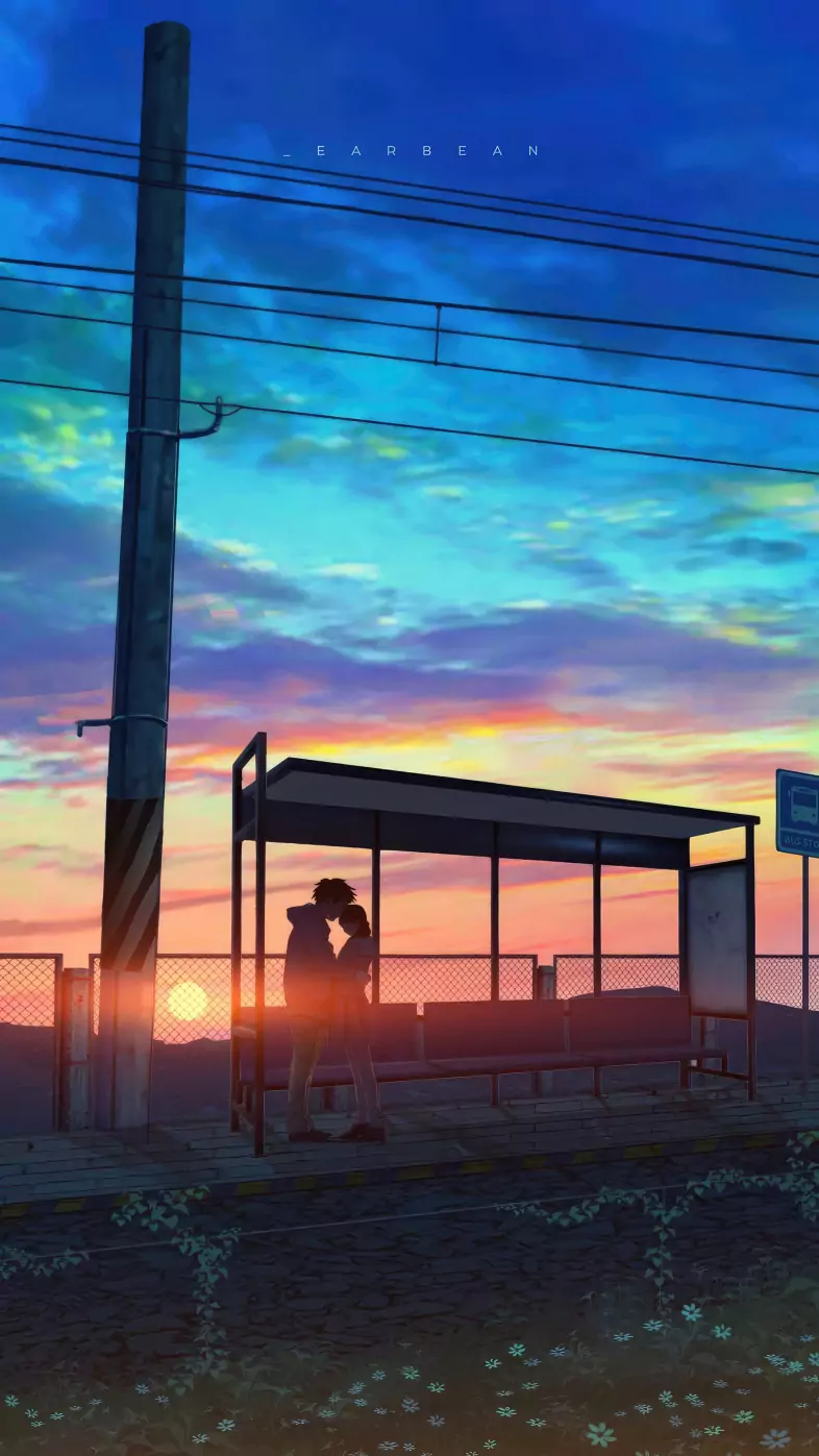 journey to love bus stop wallpaper