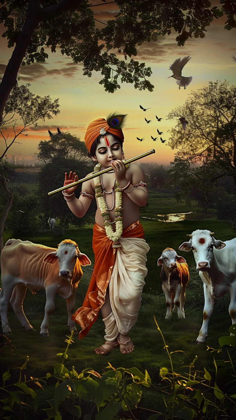 krishna flute wallpaper