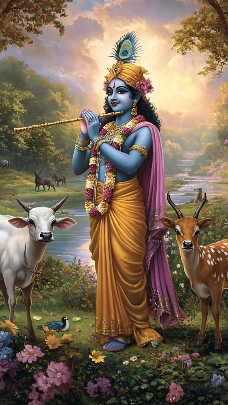 krishna flute wallpaper