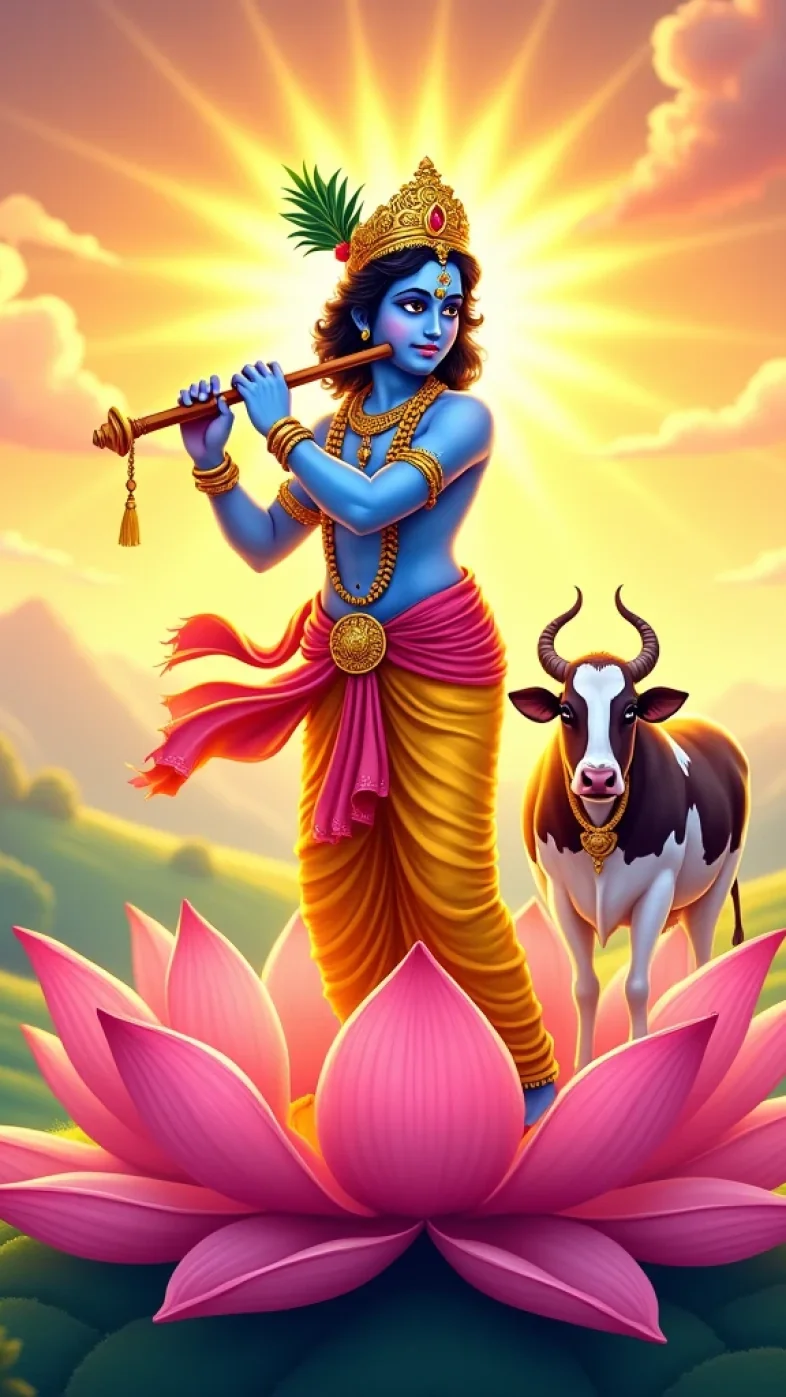 krishna flute wallpaper
