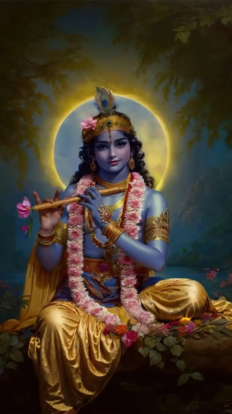 krishna flute wallpaper