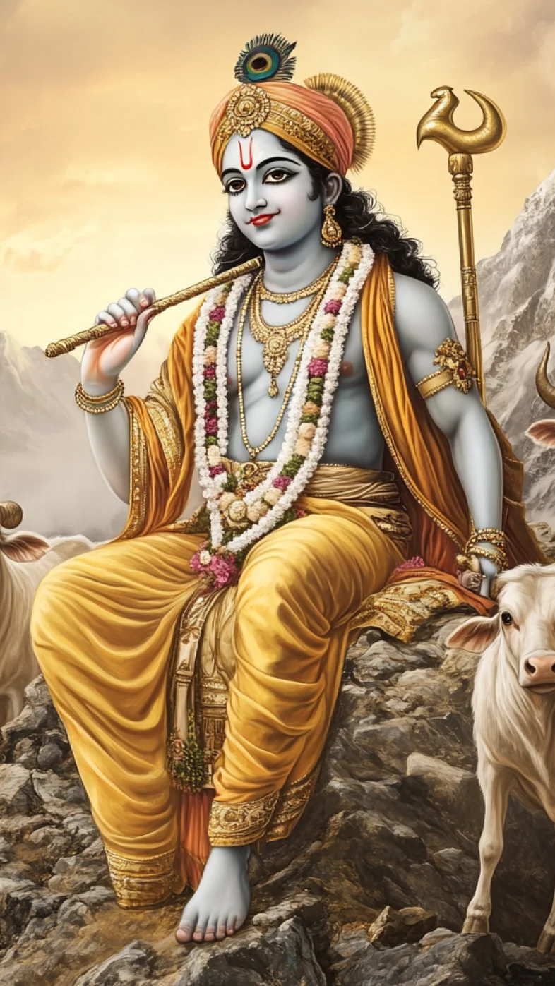 krishna flute wallpaper