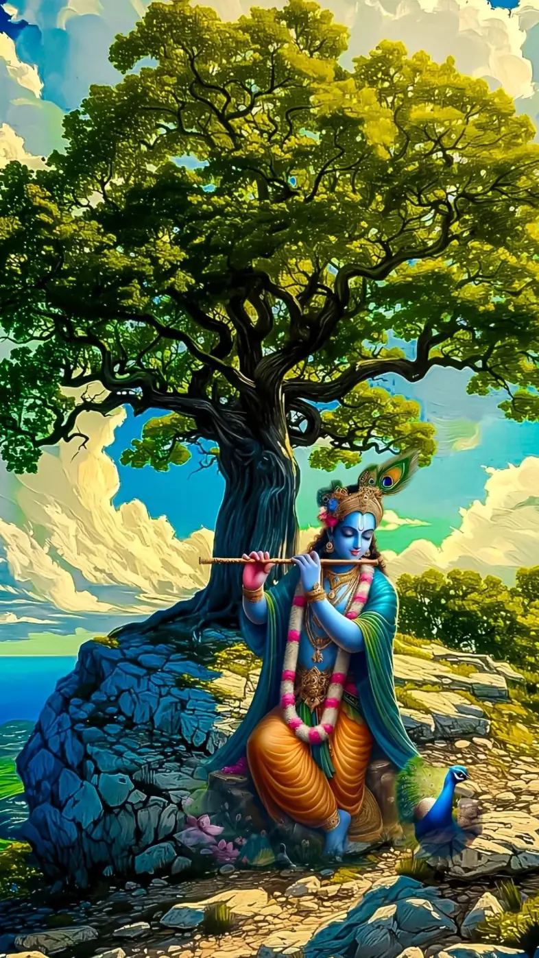 krishna flute wallpaper