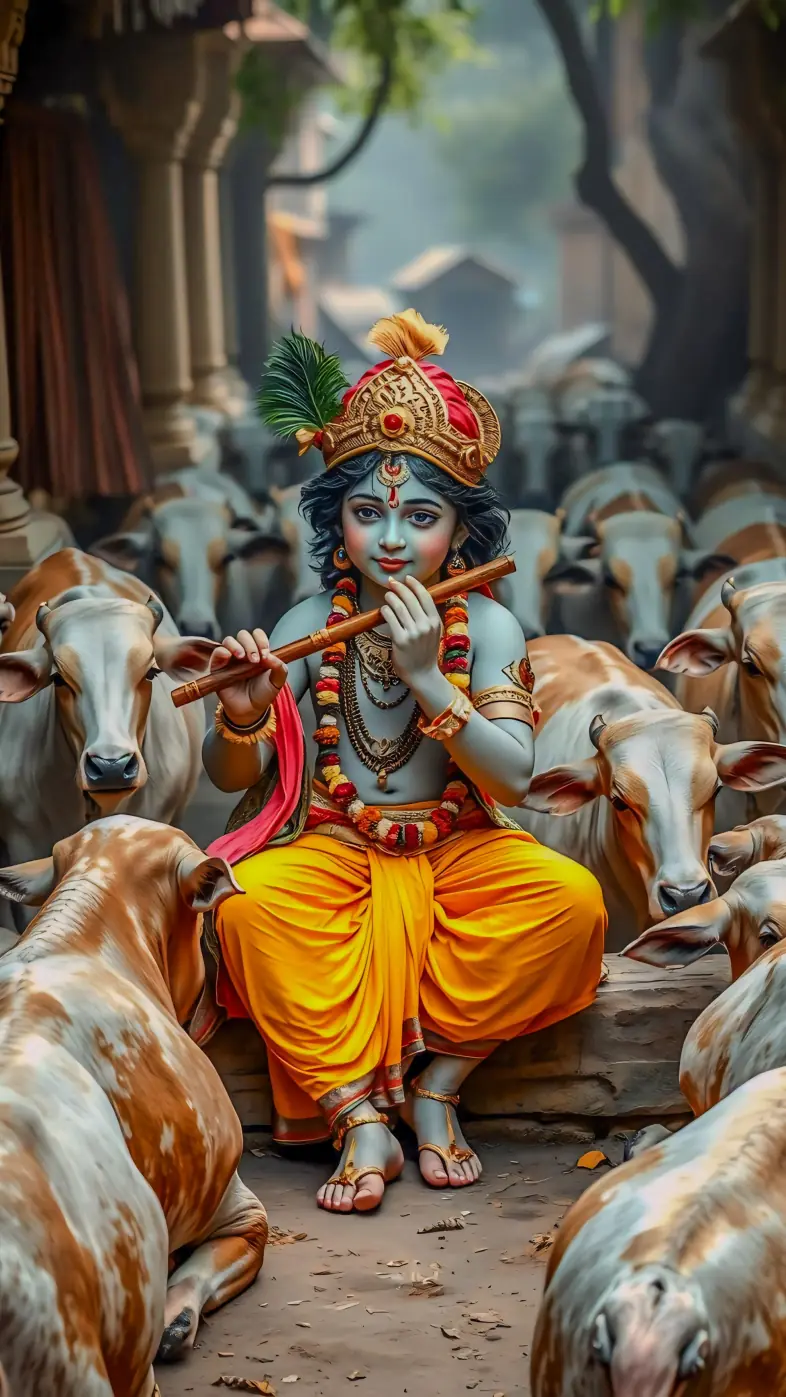krishna flute wallpaper