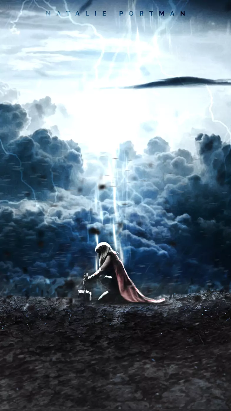 lady thor love and thunder wallpaper