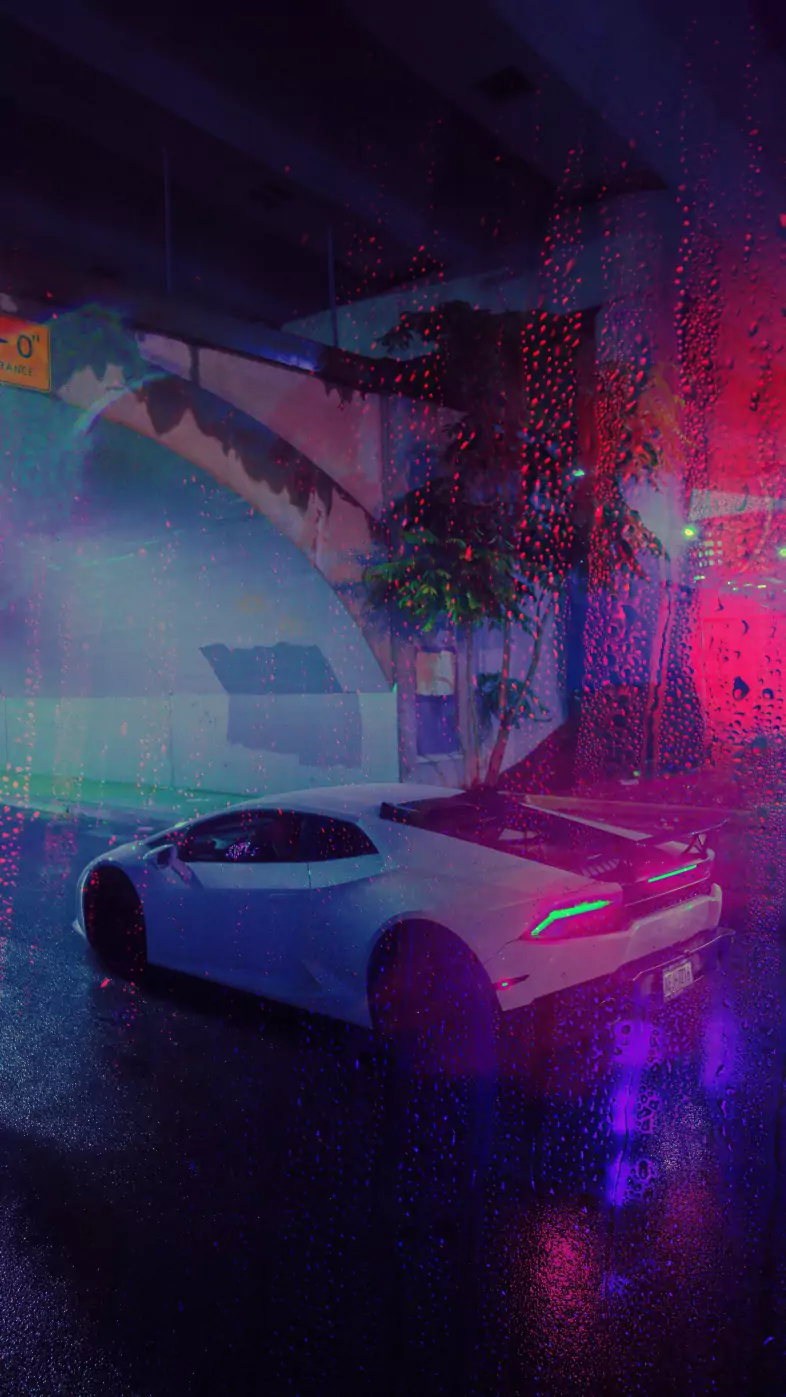 lambo double exposure car wallpaper