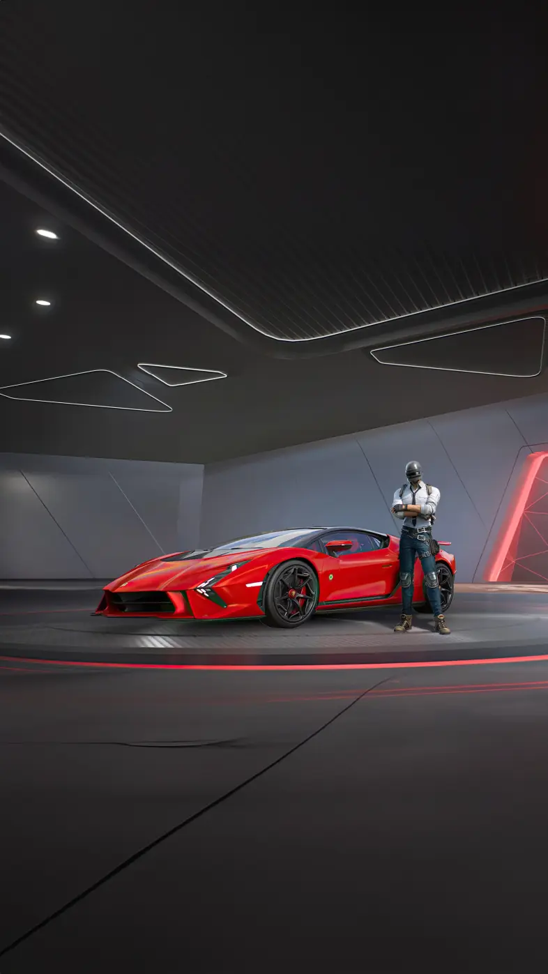 lamborghini in pubg mobile game wallpaper