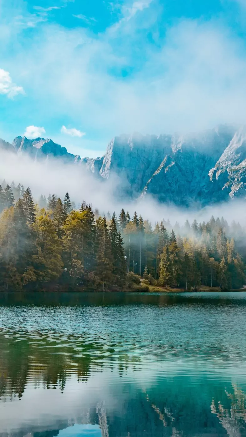 landscape itlay forest mist mountains wallpaper