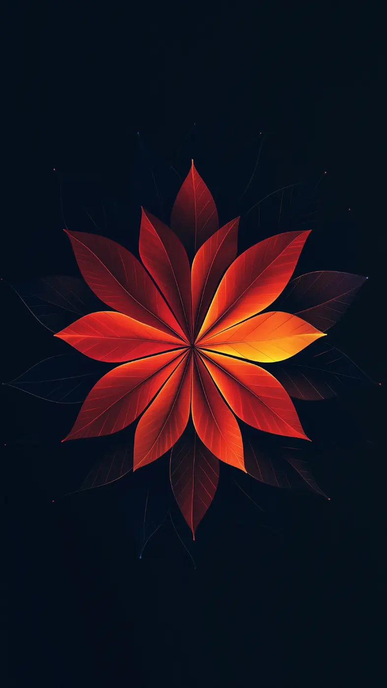  leaves petals dark wallpaper