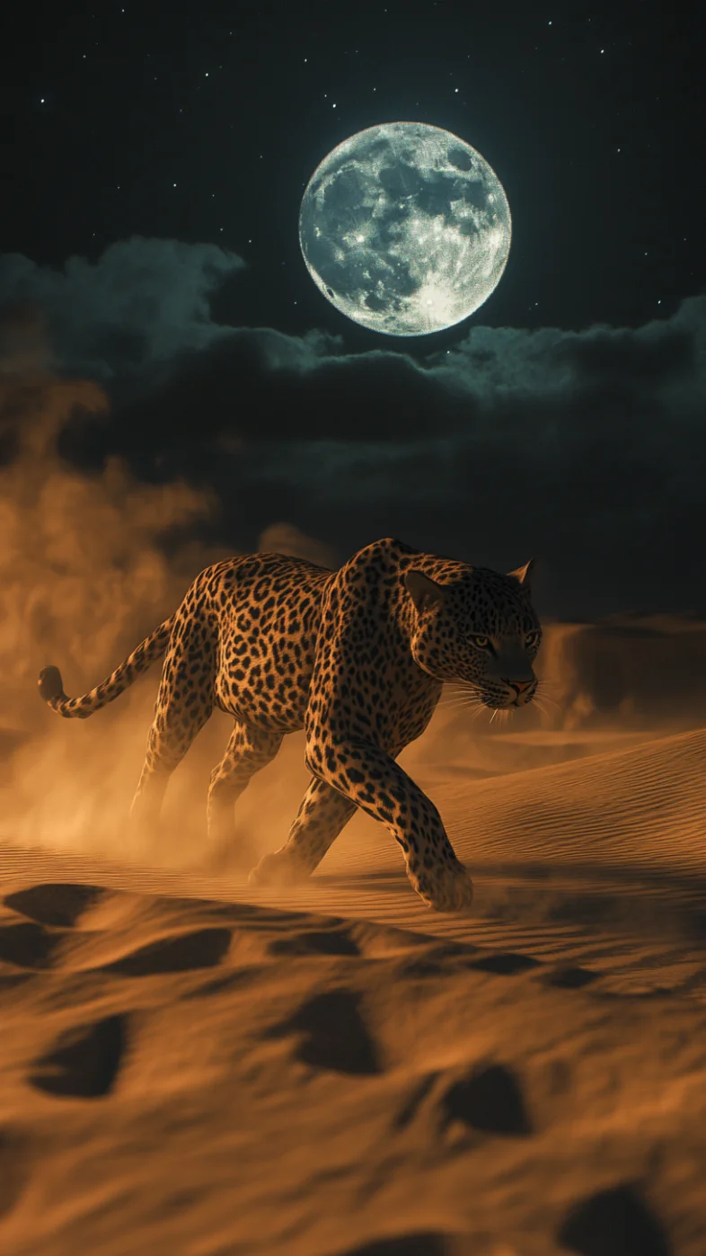  leopard at night wallpaper