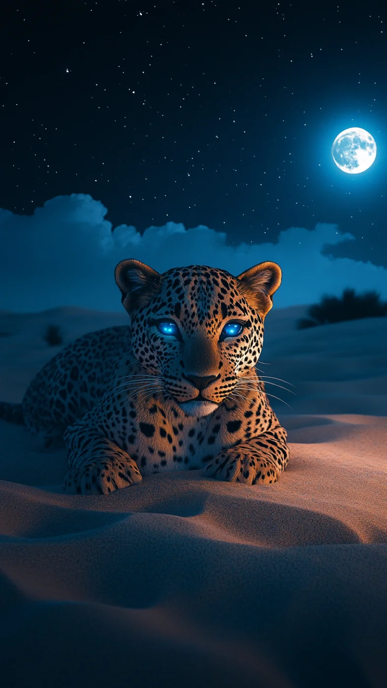  leopard at night wallpaper