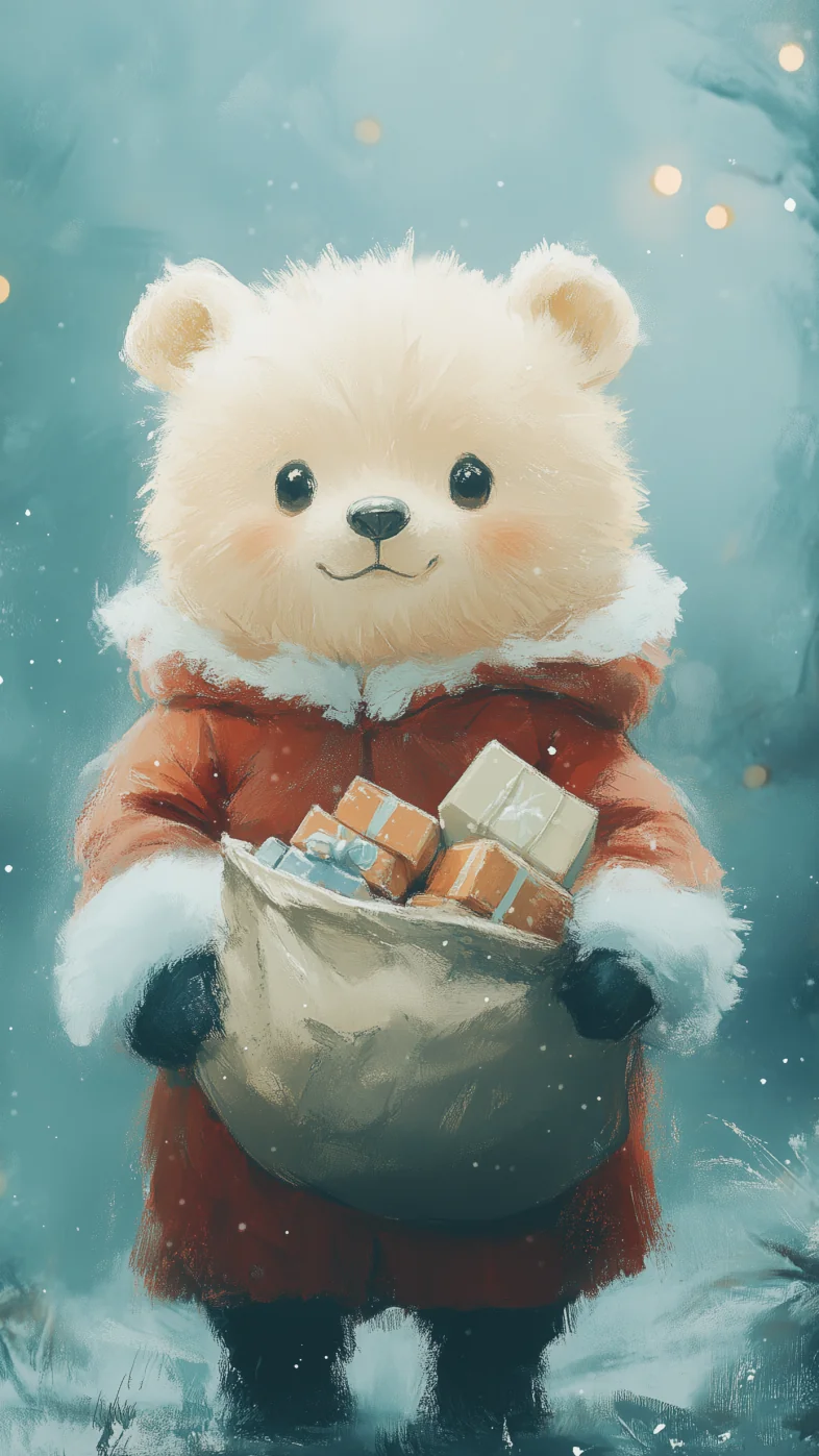 little bear dressed wallpaper