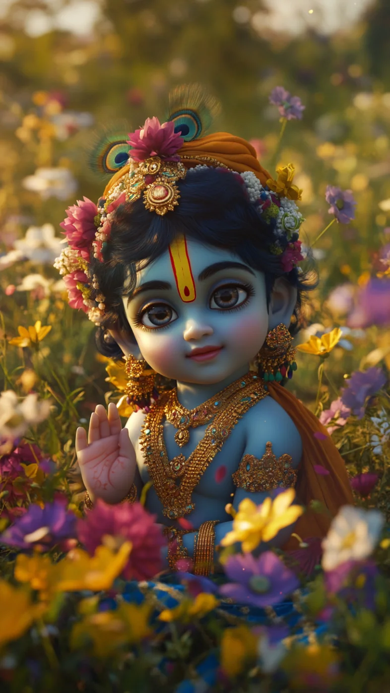 little krishna wallpaper