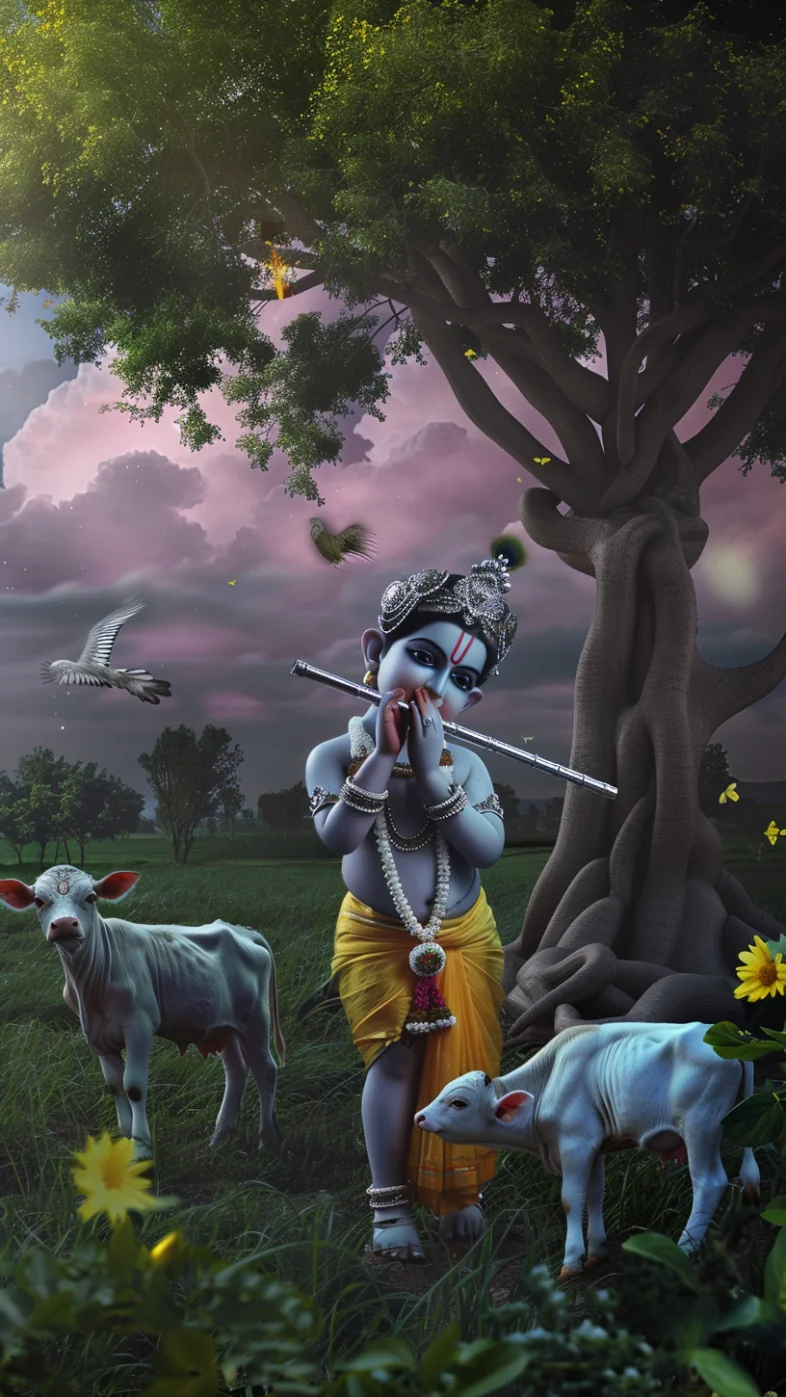 little krishna wallpaper