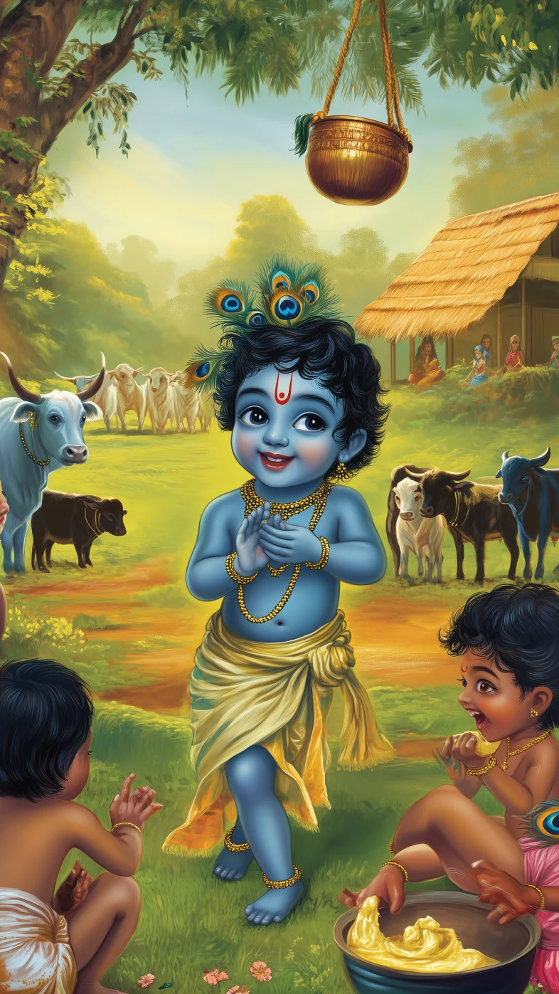 little krishna wallpaper