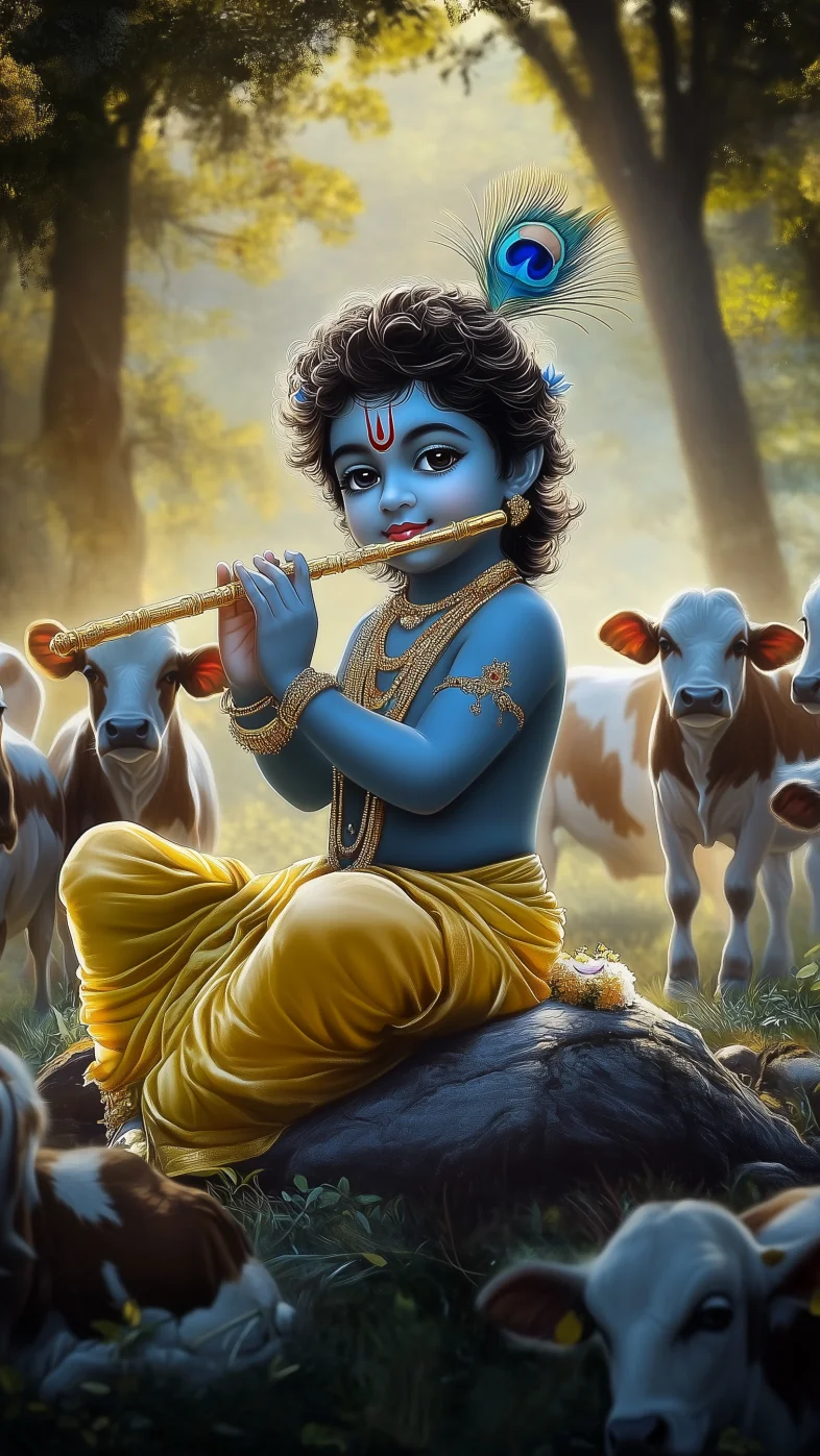 little krishna wallpaper