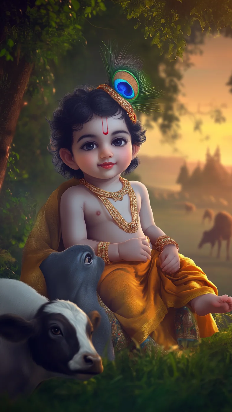 little krishna wallpaper