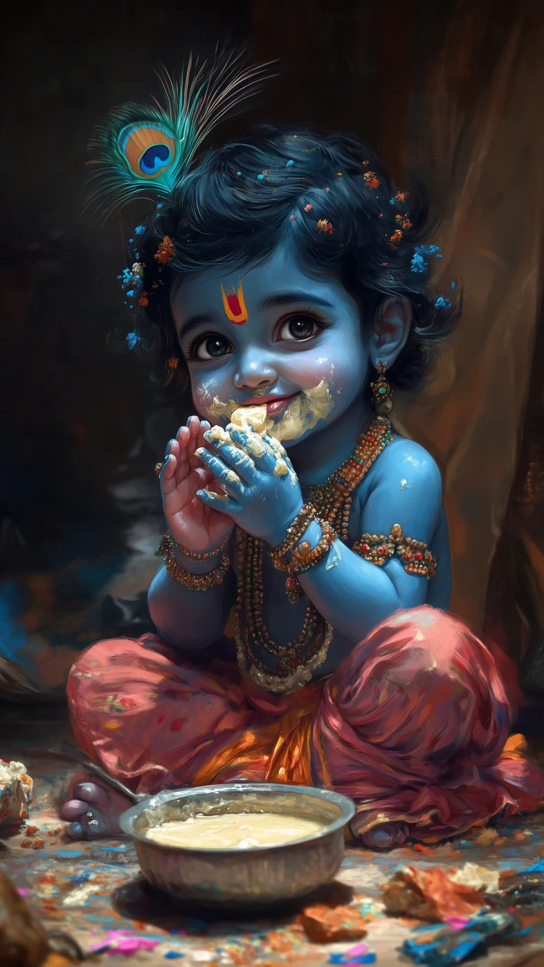 little krishna wallpaper