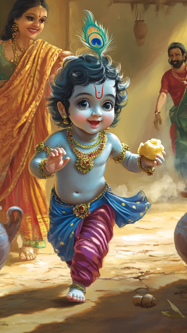 little krishna wallpaper