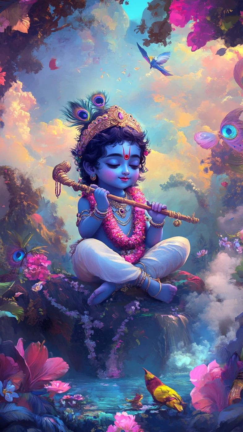 little krishna wallpaper