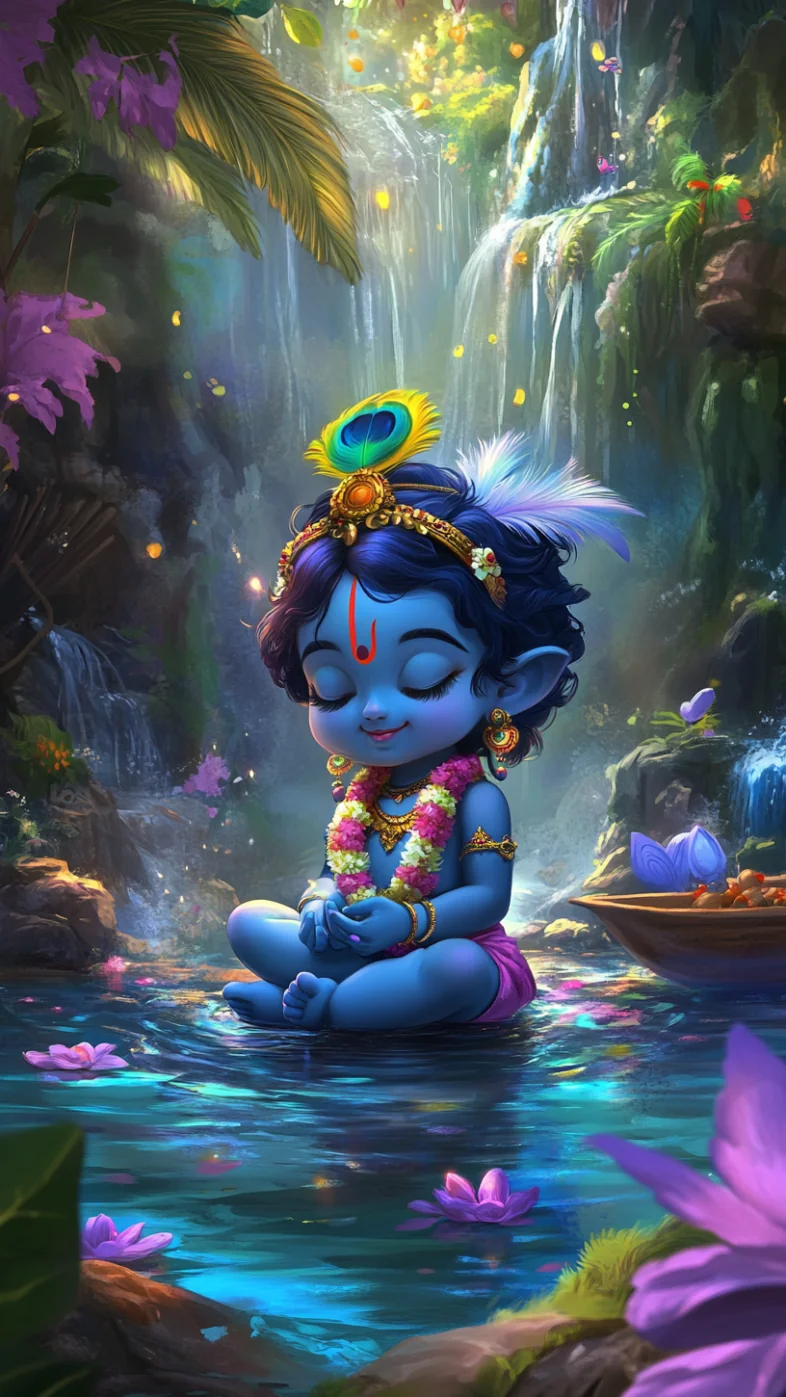 little krishna wallpaper