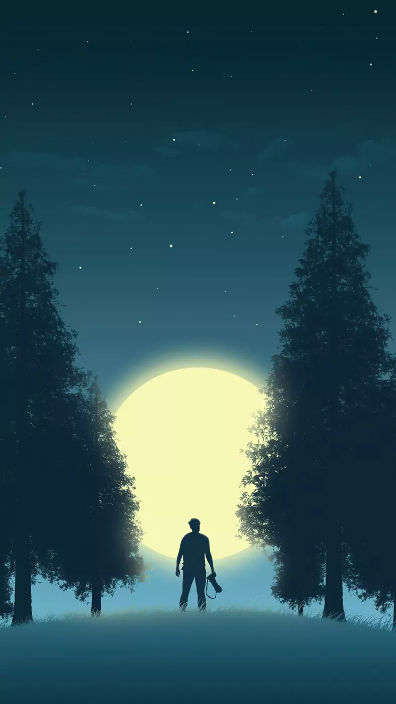 lonely photographer minimal wallpaper