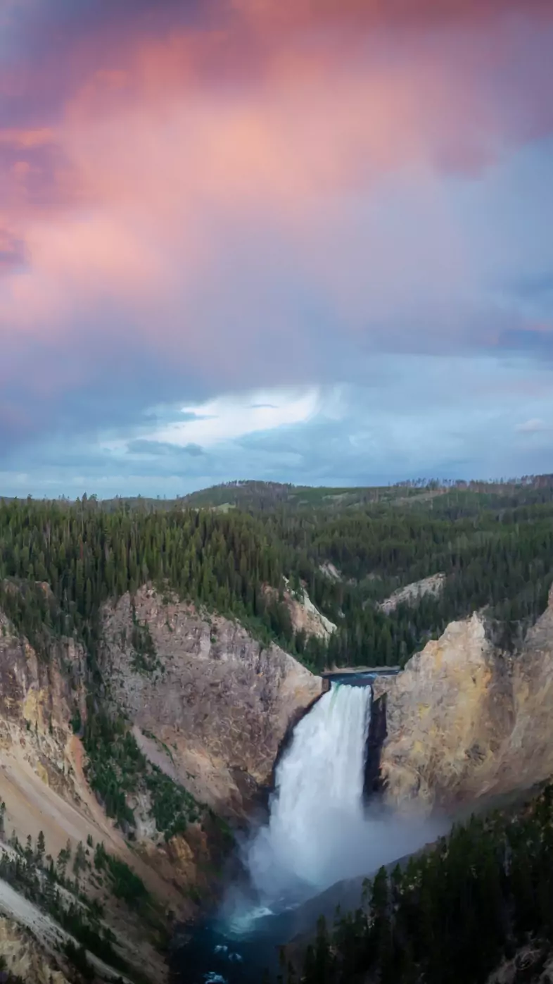 lower falls in yellowstone national park wallpaper