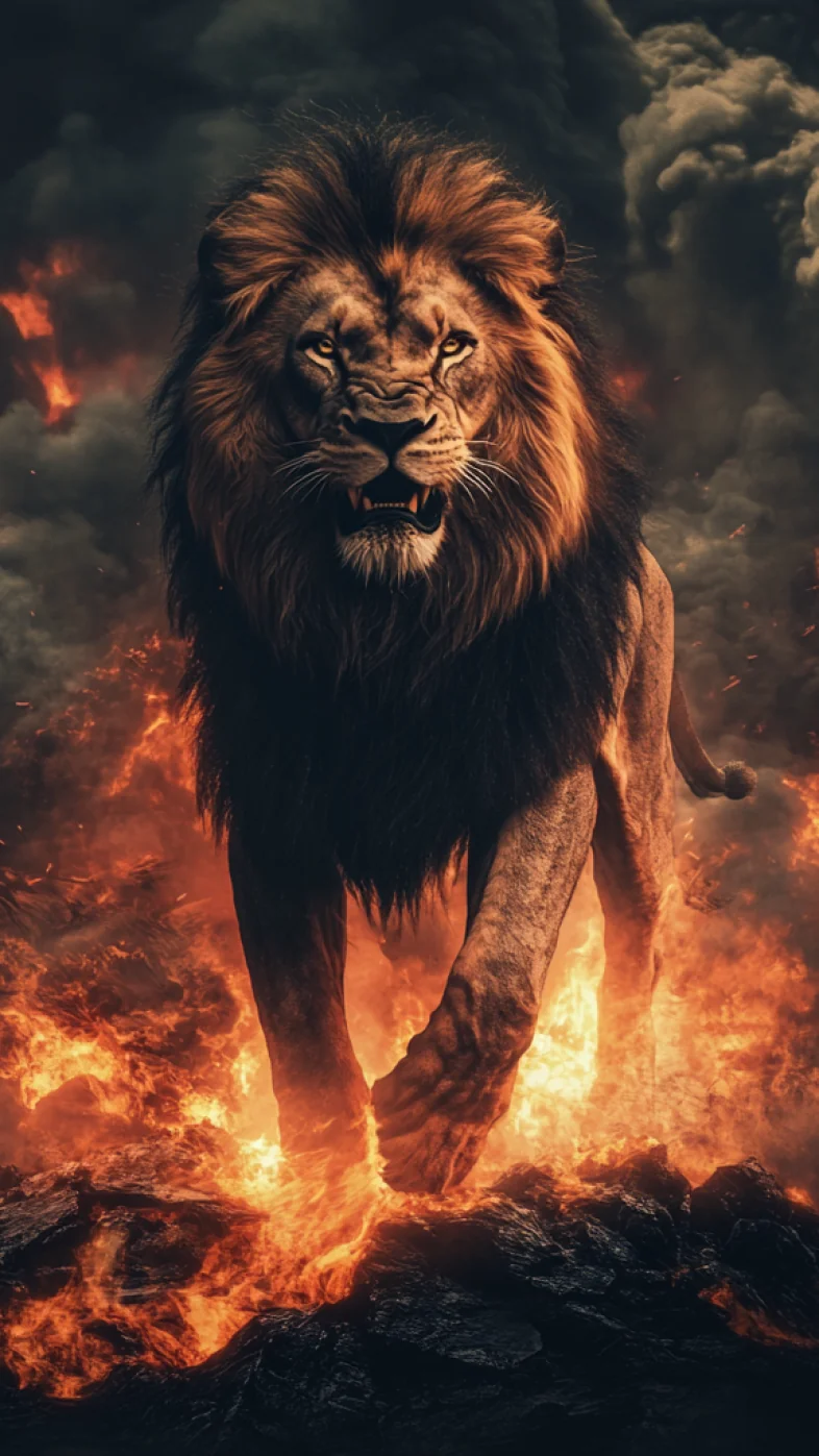 majestic lion wallpaper