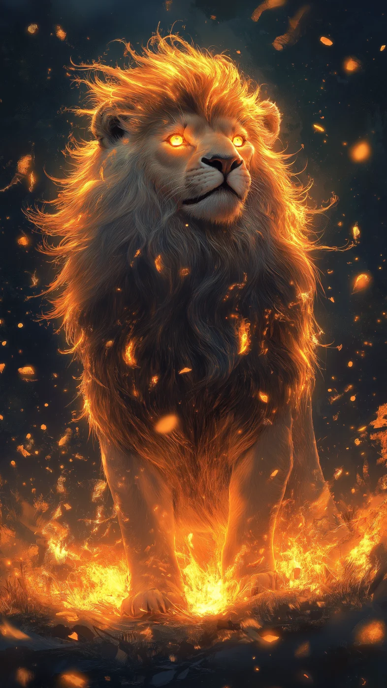 majestic lion wallpaper