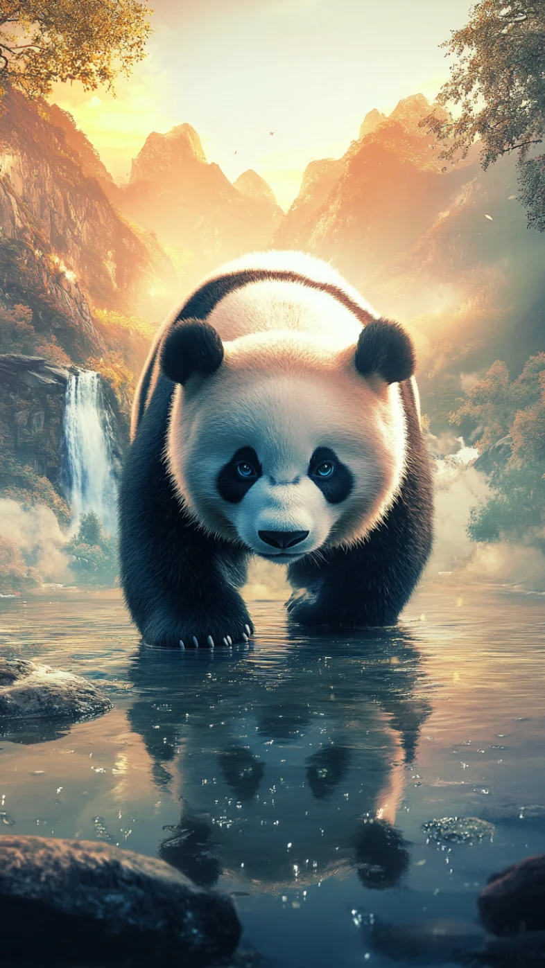 majestic panda wallpaper